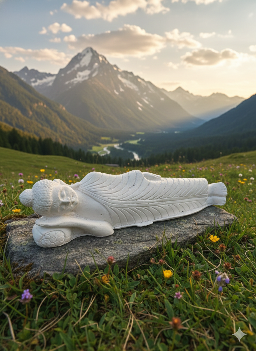 Finde Ruhe in Meditation! Dein persönlicher Liegebuddha (28cm) zum selbst bemalen, oder in verschiedenen Farben. Ein Blickfang für Zuhause.