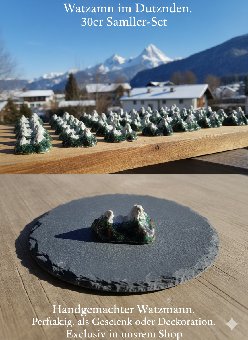 Watzmann Miniatur (6cm) – Handgefertigtes 10er Sammler-Set